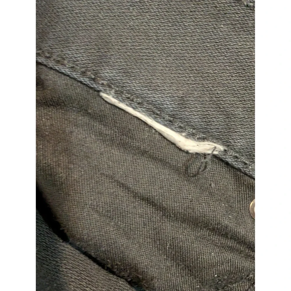 True Religion Section Straight Black Denim Jeans Mens 33x33 Y2K Horseshoe Flap